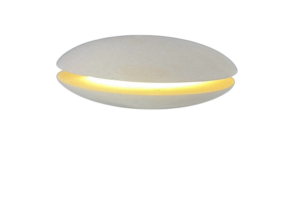 Lampada circolare piccola in pietra leccese