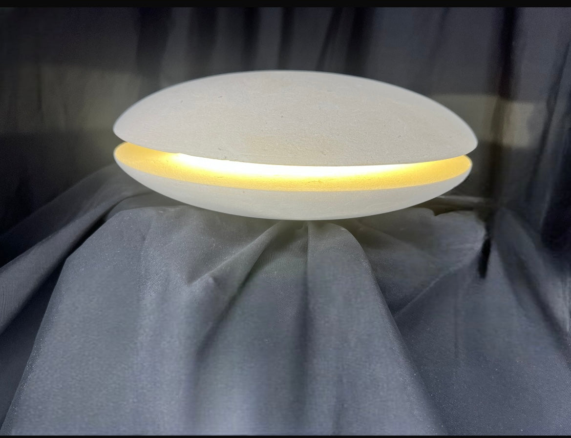 Lampada circolare piccola in pietra leccese